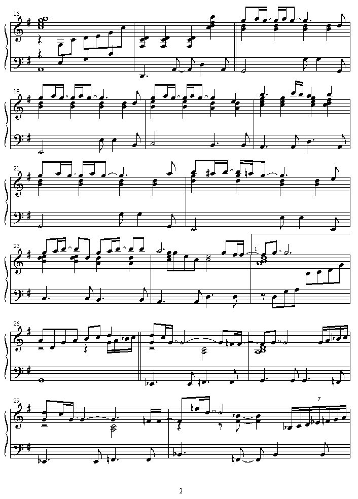 mugen_houyou钢琴曲谱（图2）
