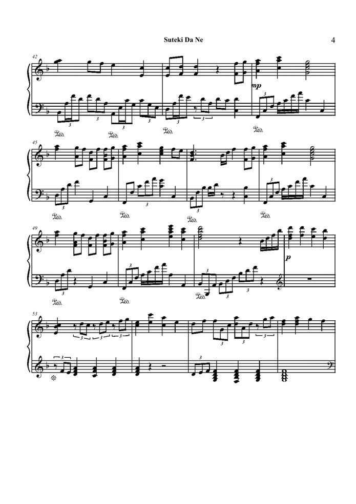 Suteki Da Ne钢琴曲谱（图4）