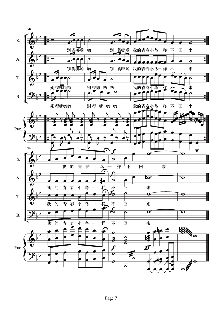 青春舞曲(总谱)钢琴曲谱（图7）