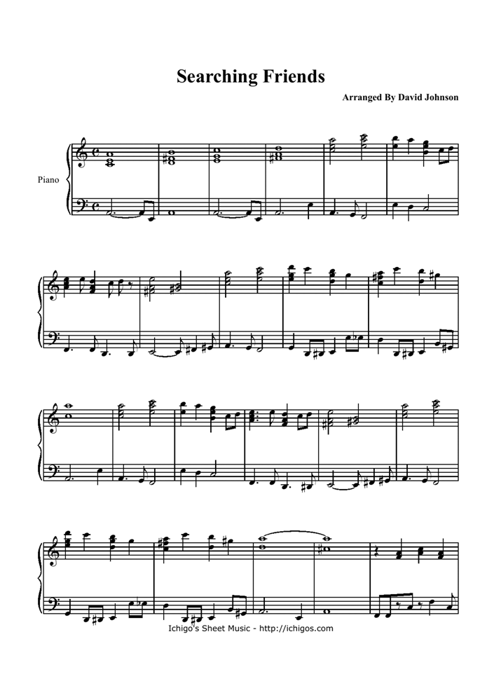 Searching Friends钢琴曲谱（图1）