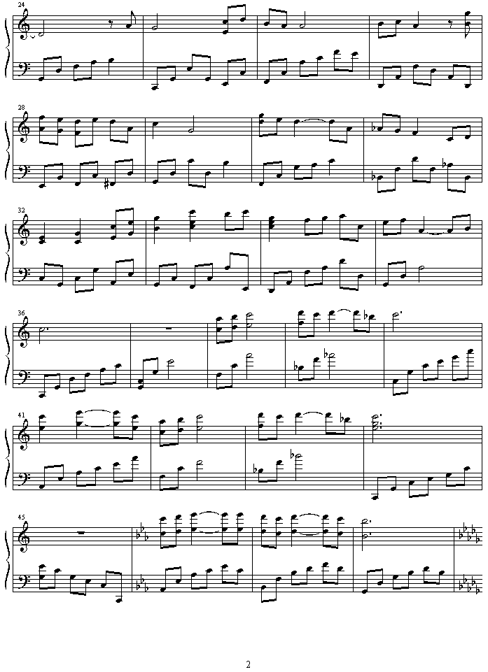 happiness钢琴曲谱（图2）