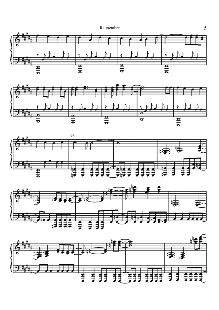 Re_member钢琴曲谱（图5）