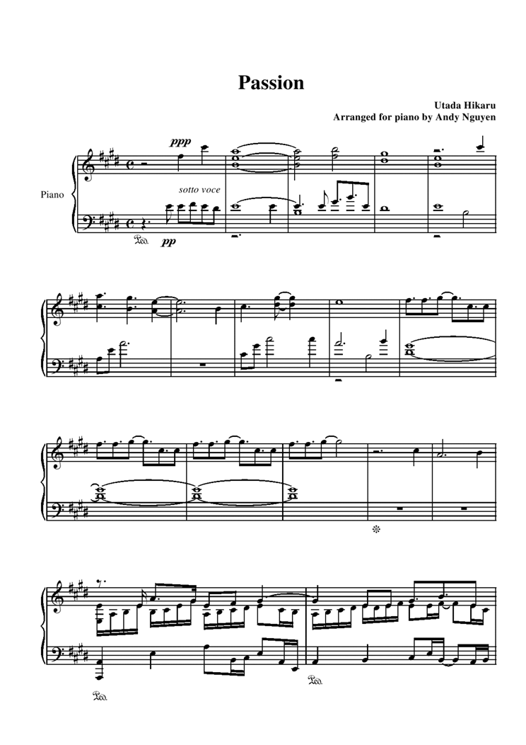 Passion钢琴曲谱（图1）