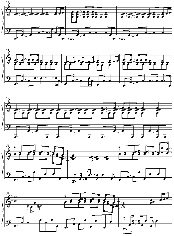 film钢琴曲谱（图4）