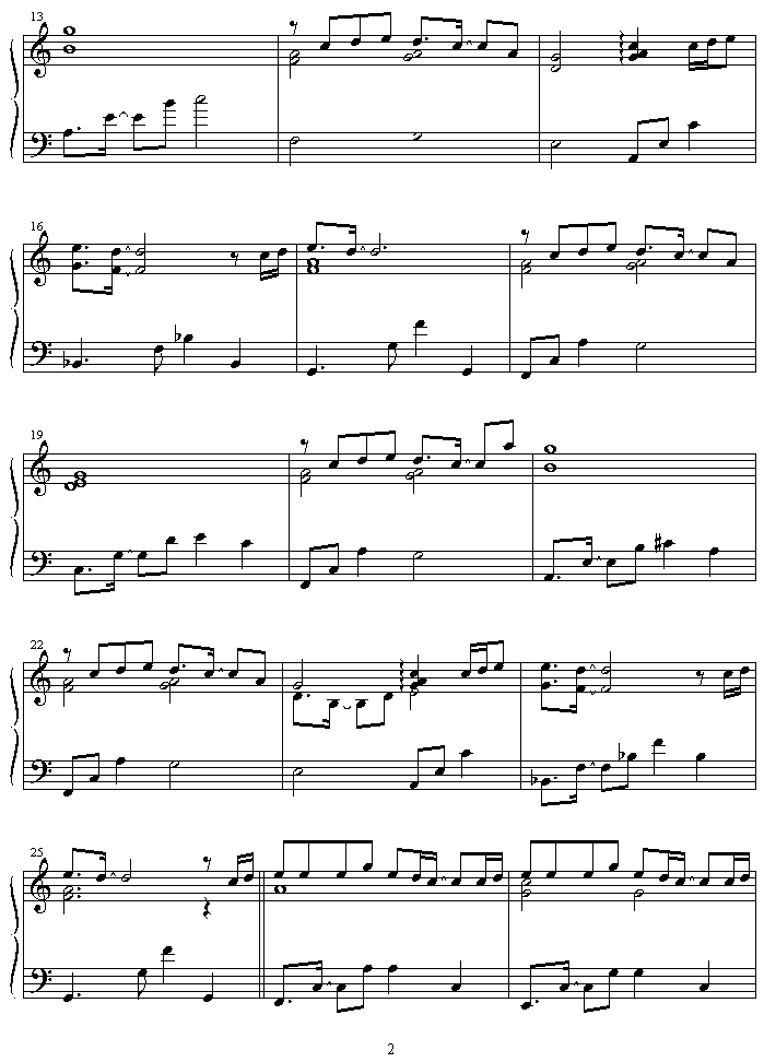 film钢琴曲谱（图2）