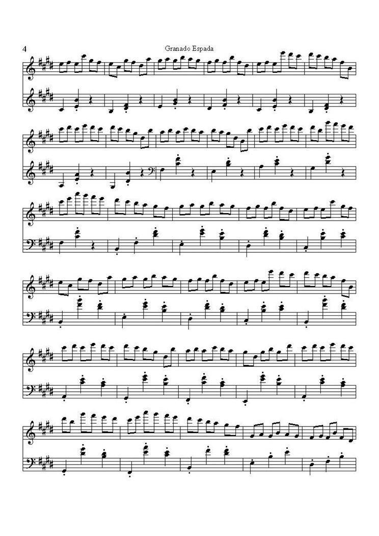 Granada Espada - Granada Espada Main Theme钢琴曲谱（图4）