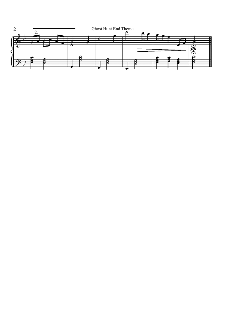 Ghost Hunt - End Theme钢琴曲谱（图2）