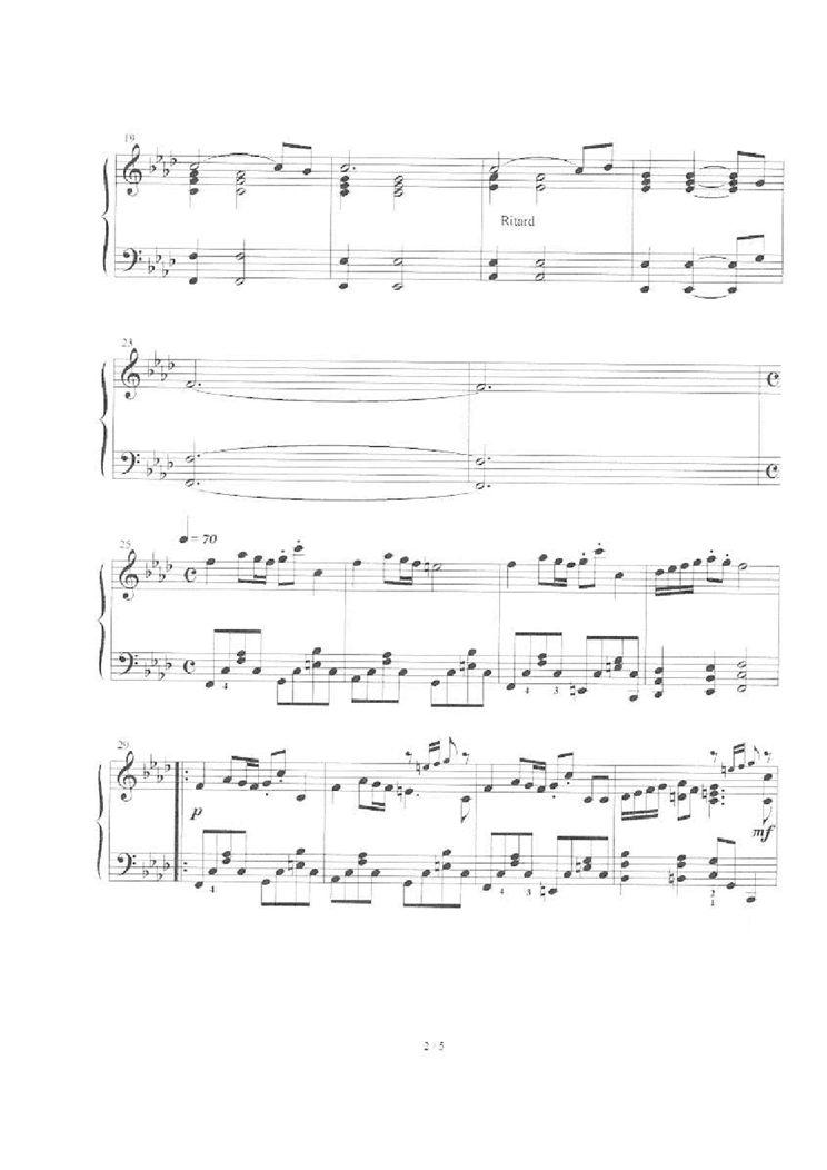 Nausicaa Of The Valley Of The Wind - Requiem钢琴曲谱（图2）