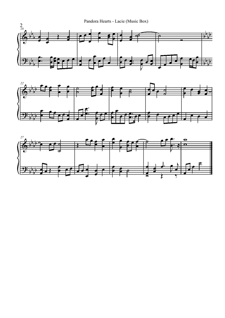Lacie (music box)钢琴曲谱（图2）