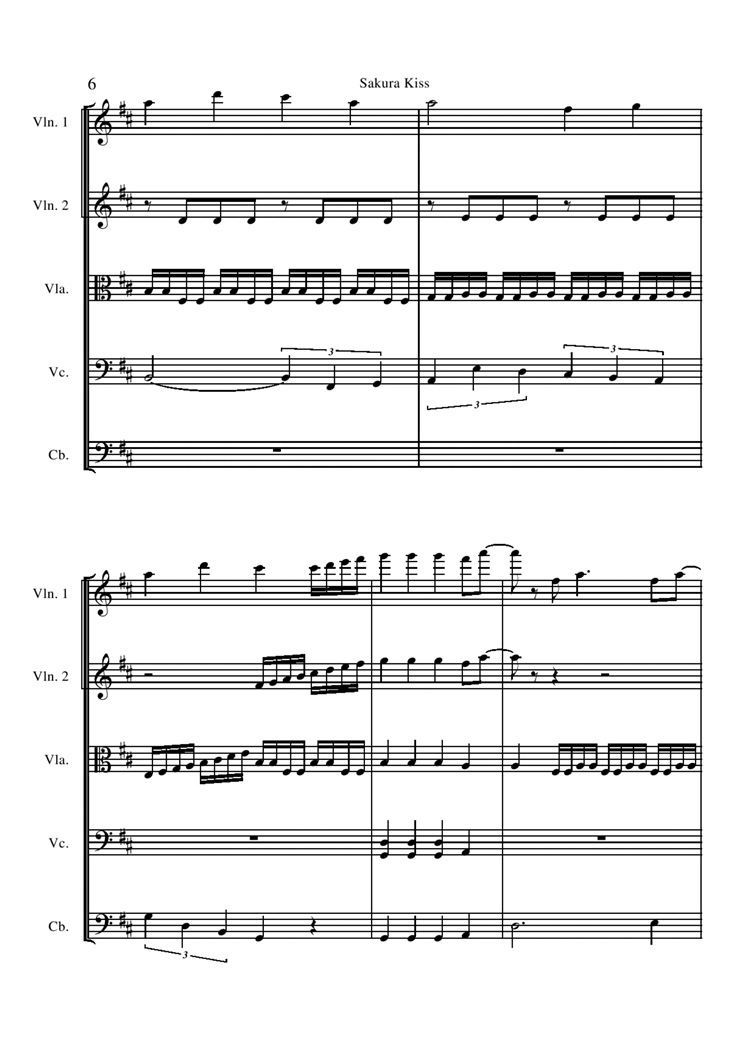 Sakura Kiss - string version钢琴曲谱（图6）