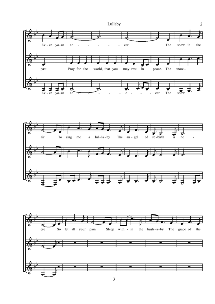 Lullaby钢琴曲谱（图3）