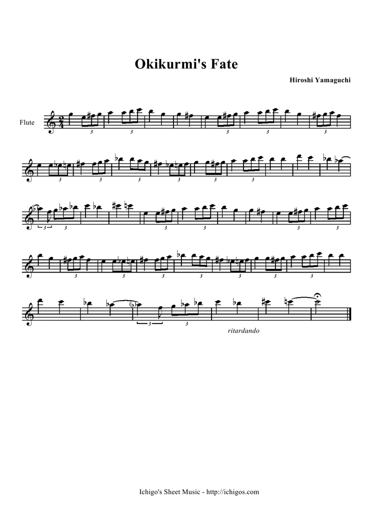 Okikurmis Fate钢琴曲谱（图1）