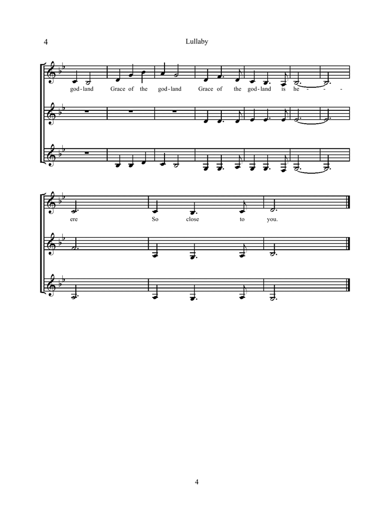 Lullaby钢琴曲谱（图4）