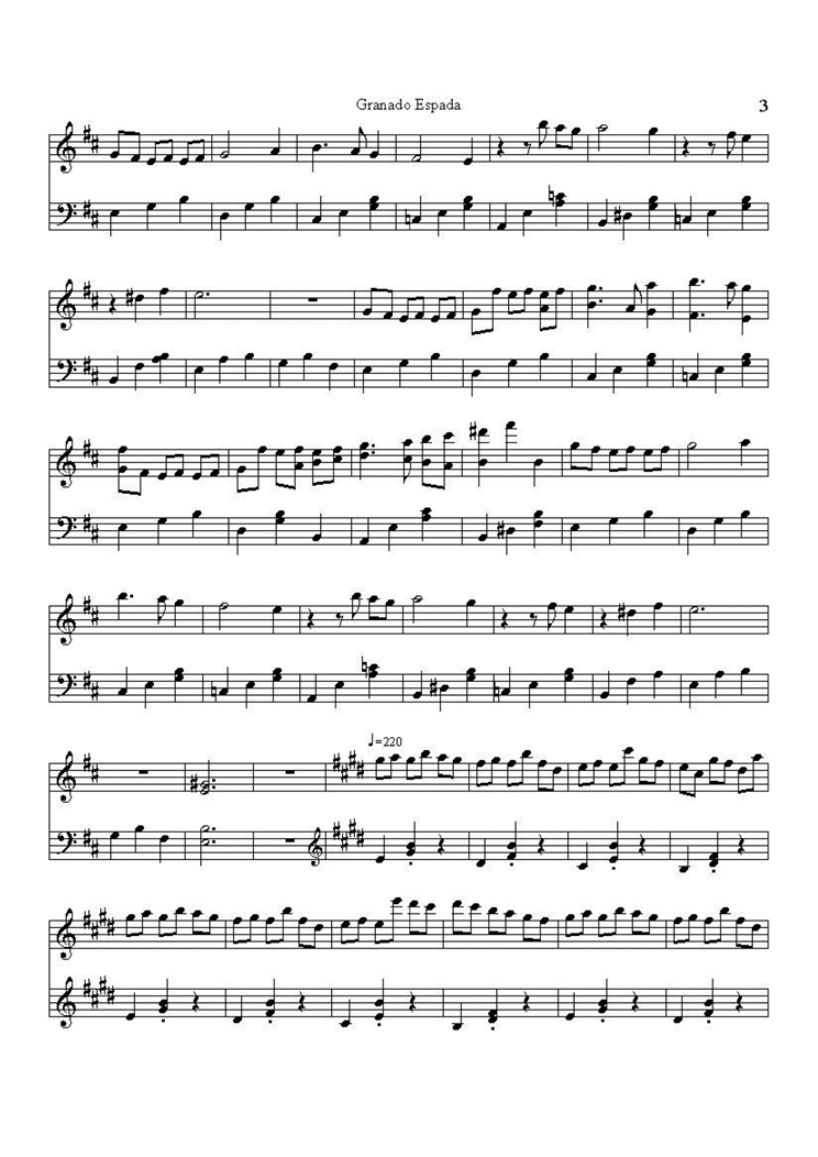 Granada Espada - Granada Espada Main Theme钢琴曲谱（图3）
