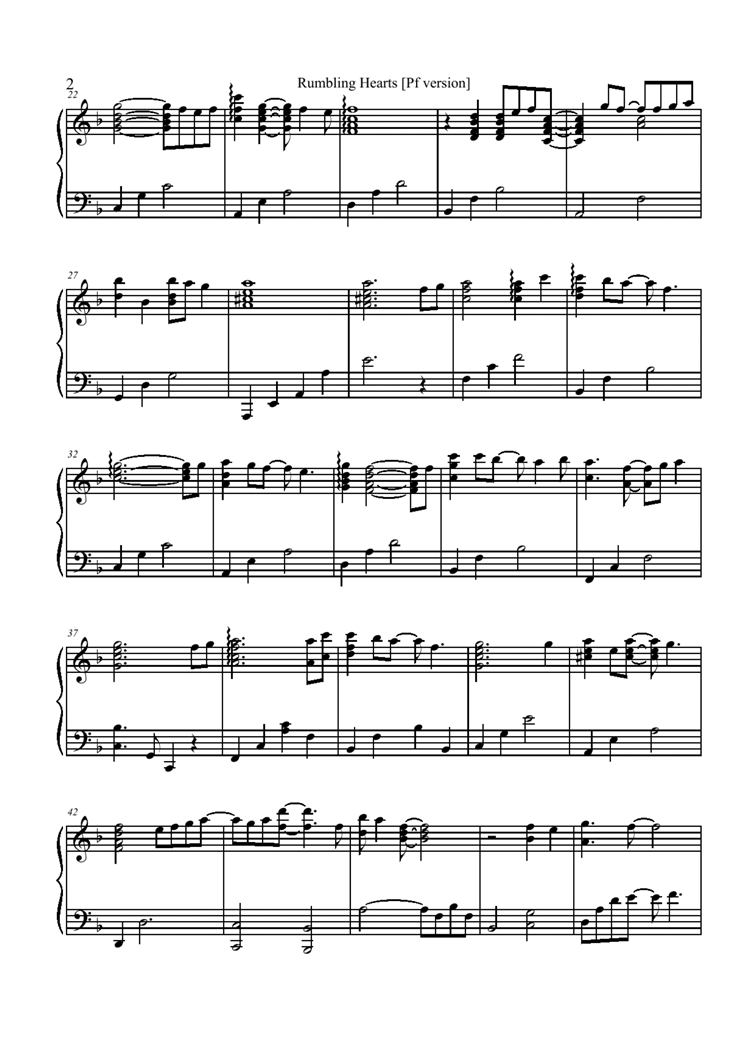 Rumbling Hearts钢琴曲谱（图2）
