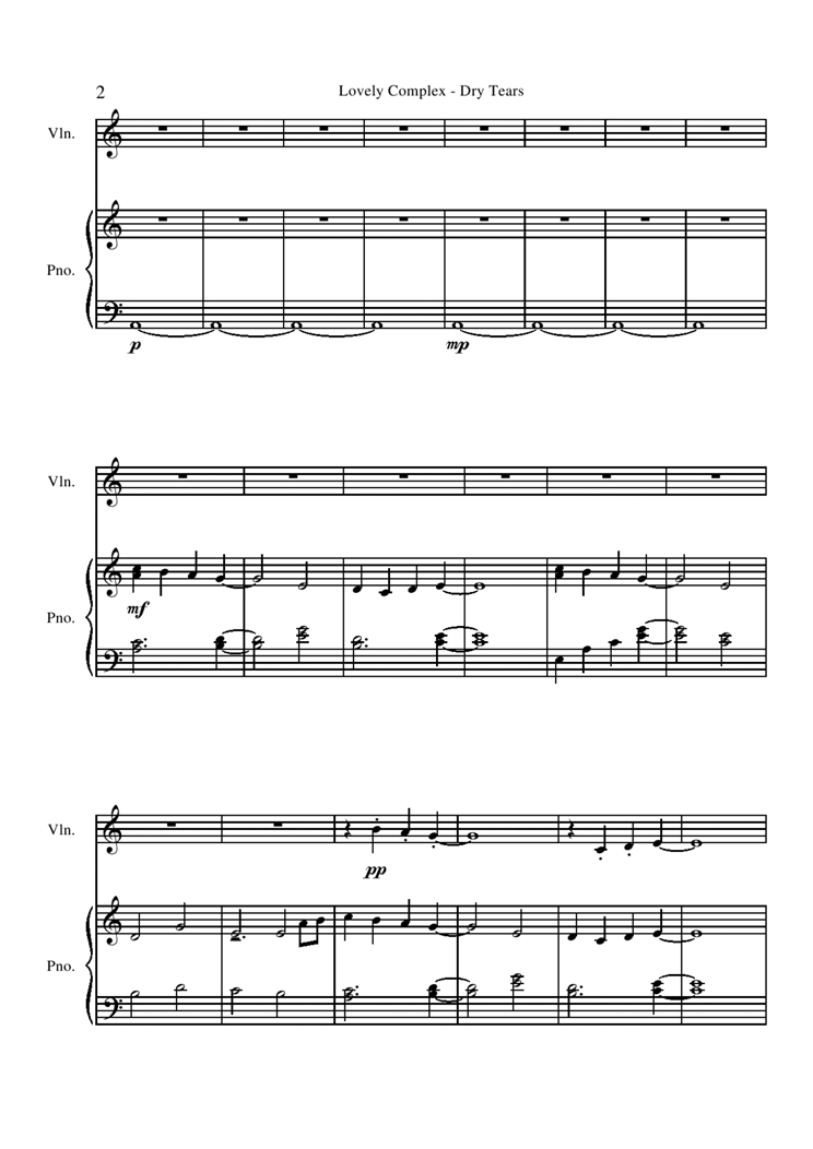 Dry Tears钢琴曲谱（图2）