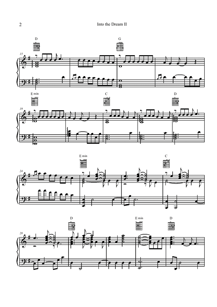 Into the Dream II钢琴曲谱（图2）