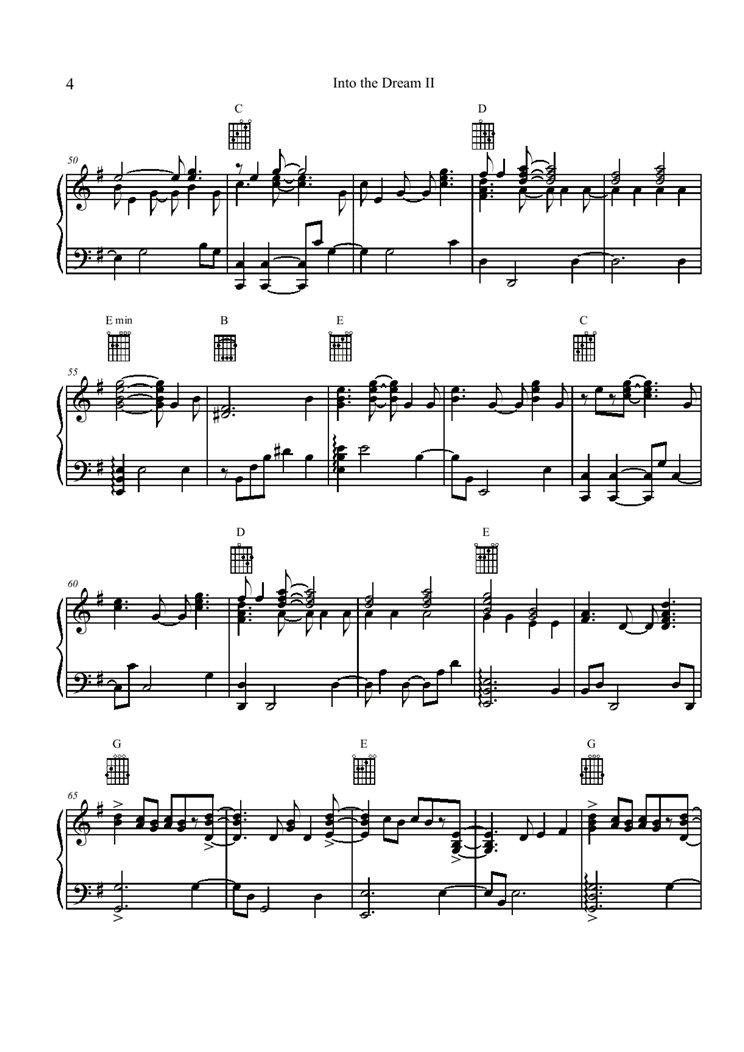 Into the Dream II钢琴曲谱（图4）
