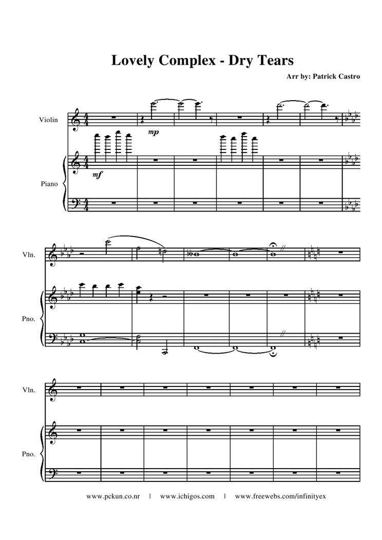 Dry Tears钢琴曲谱（图1）
