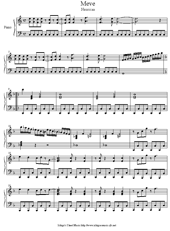 meve钢琴曲谱（图1）