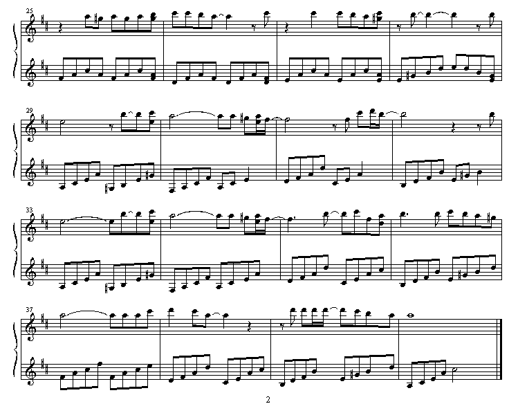 yuzurenai_negai钢琴曲谱（图2）