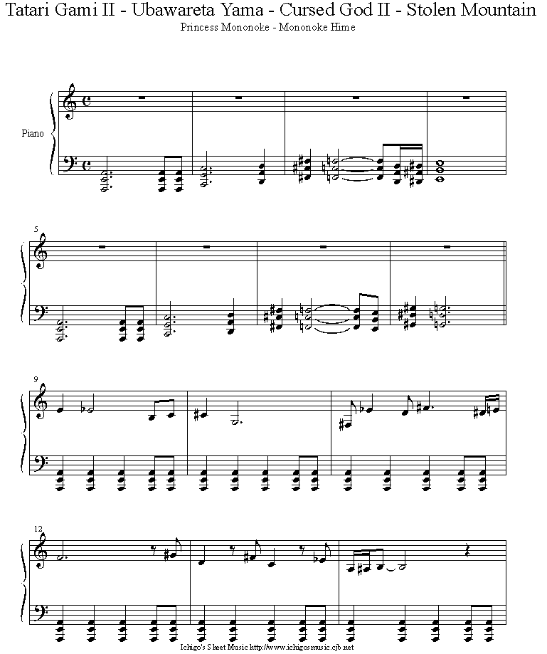 tatari_gami_II钢琴曲谱（图1）
