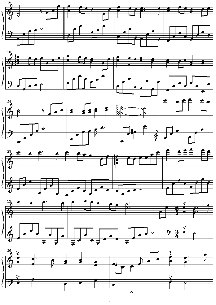missing钢琴曲谱（图2）