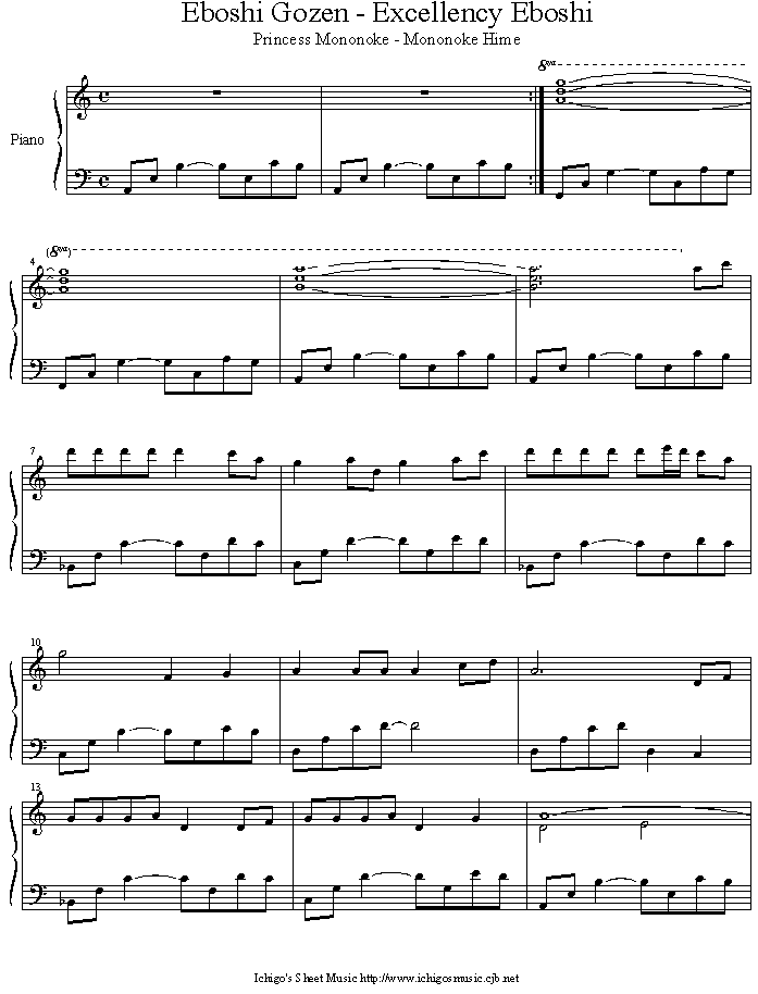 mononokeeboshi_gozen钢琴曲谱（图1）