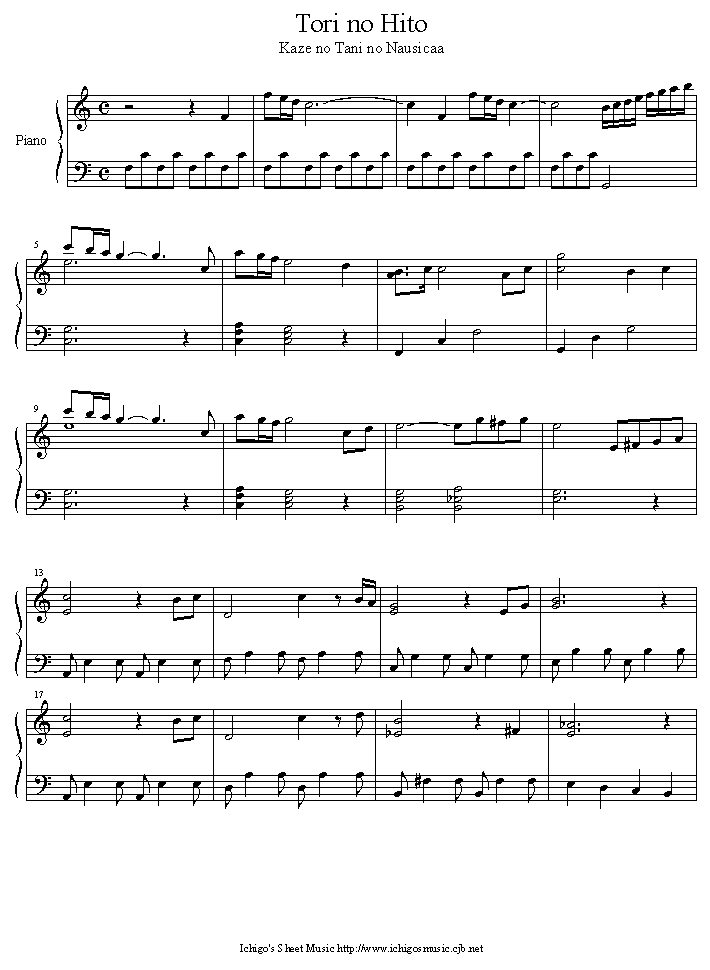 tori_no_hito钢琴曲谱（图1）