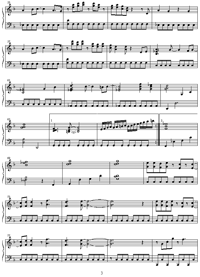 meve钢琴曲谱（图3）