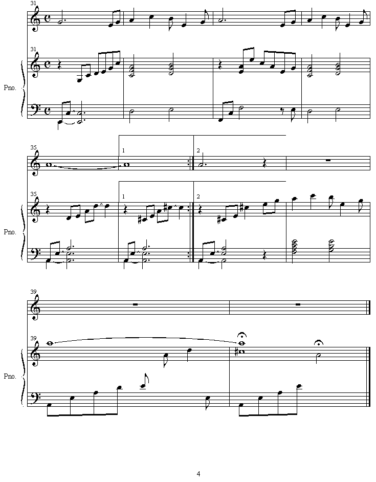 mononoke_hime钢琴曲谱（图4）