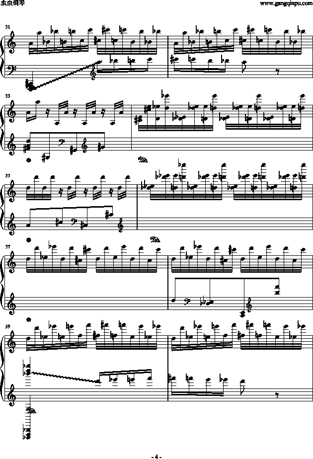 野蜂飞舞钢琴曲谱（图4）