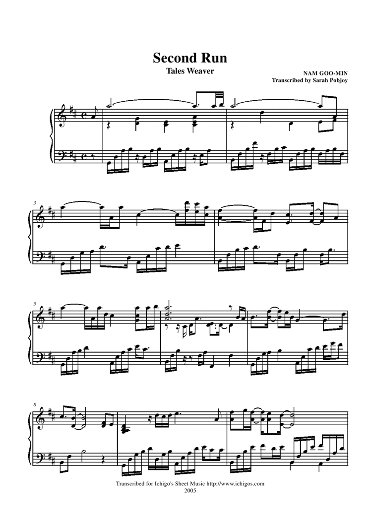 Second Run钢琴曲谱（图1）