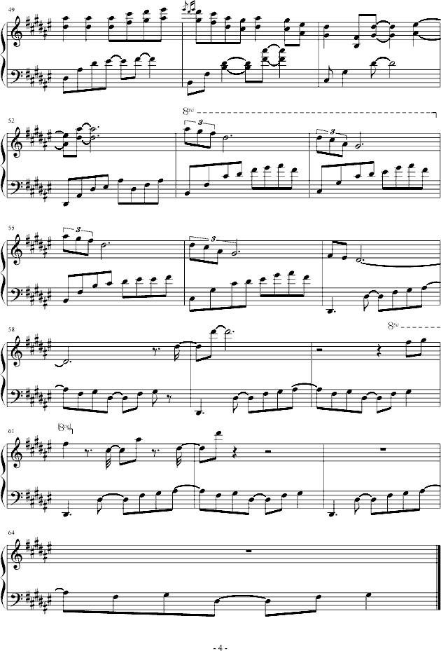 花黄瘦钢琴曲谱（图4）