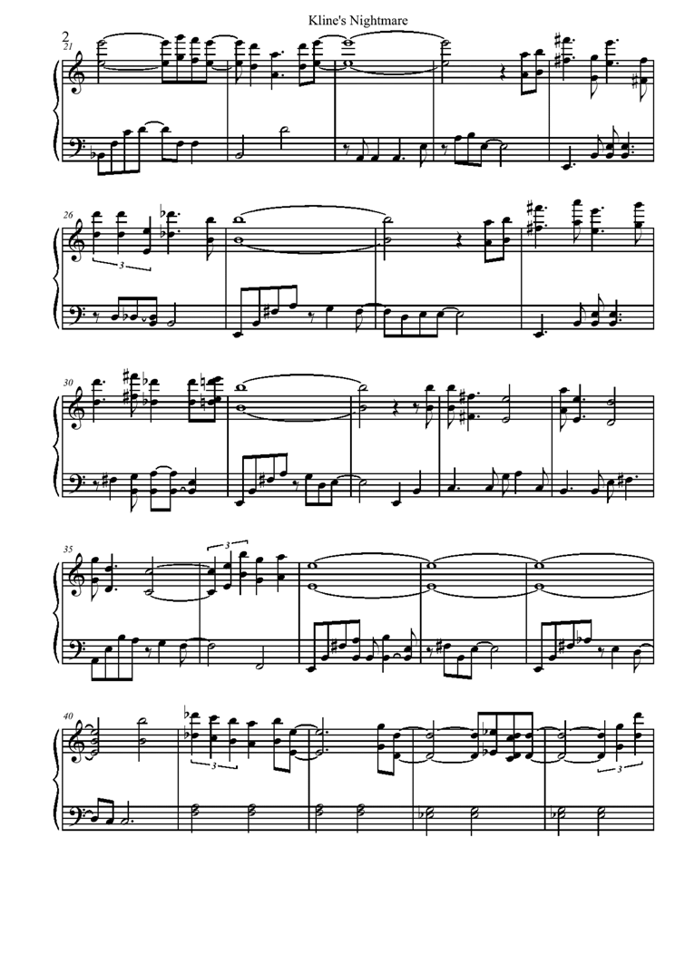 Klines Nightmare钢琴曲谱（图2）