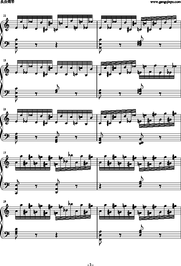 野蜂飞舞钢琴曲谱（图2）