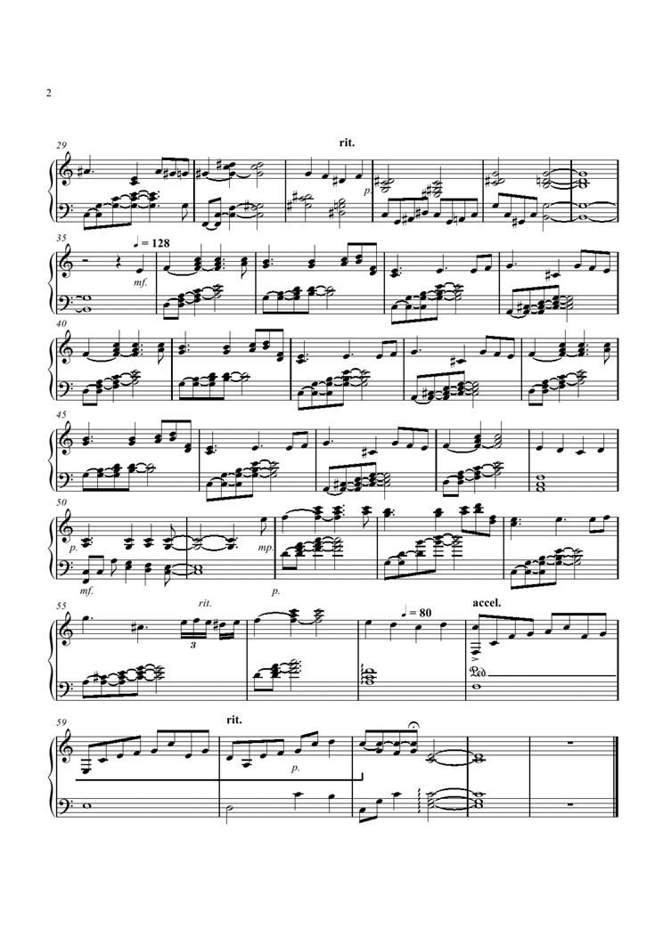 Setsunai Omoi钢琴曲谱（图2）