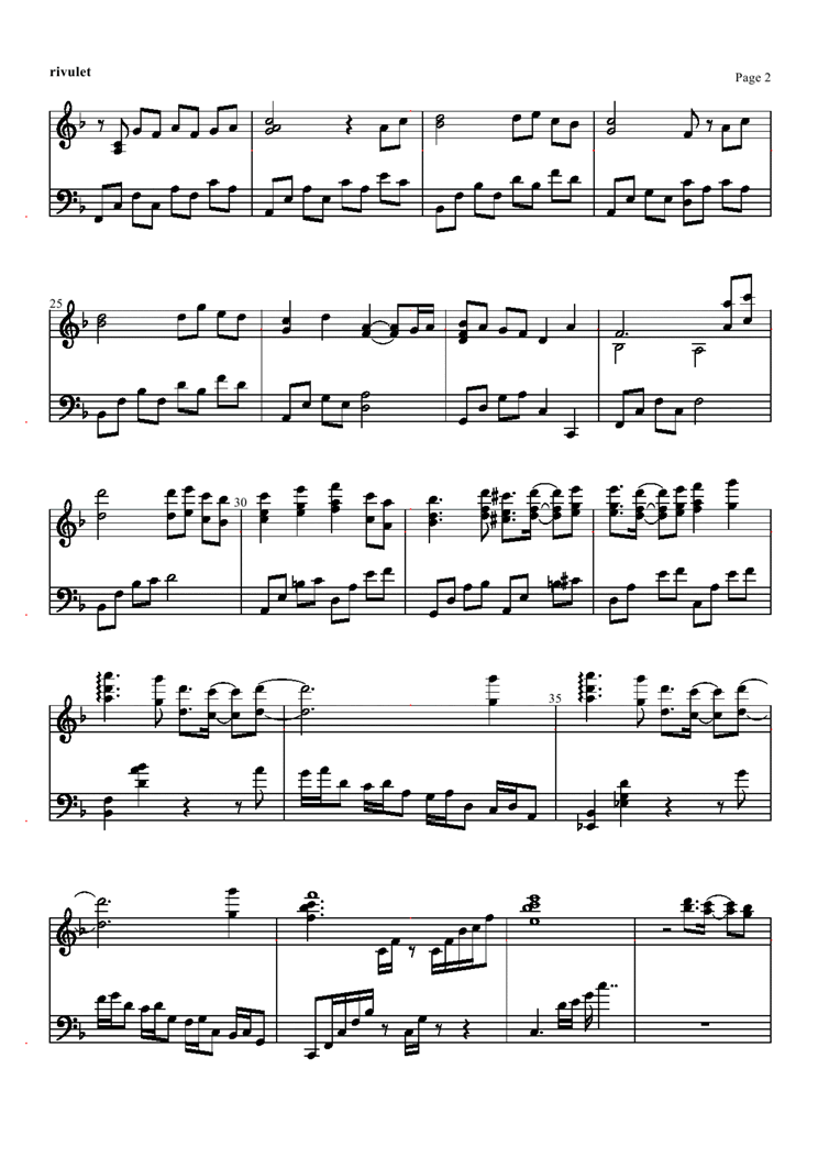 rivulet钢琴曲谱（图2）