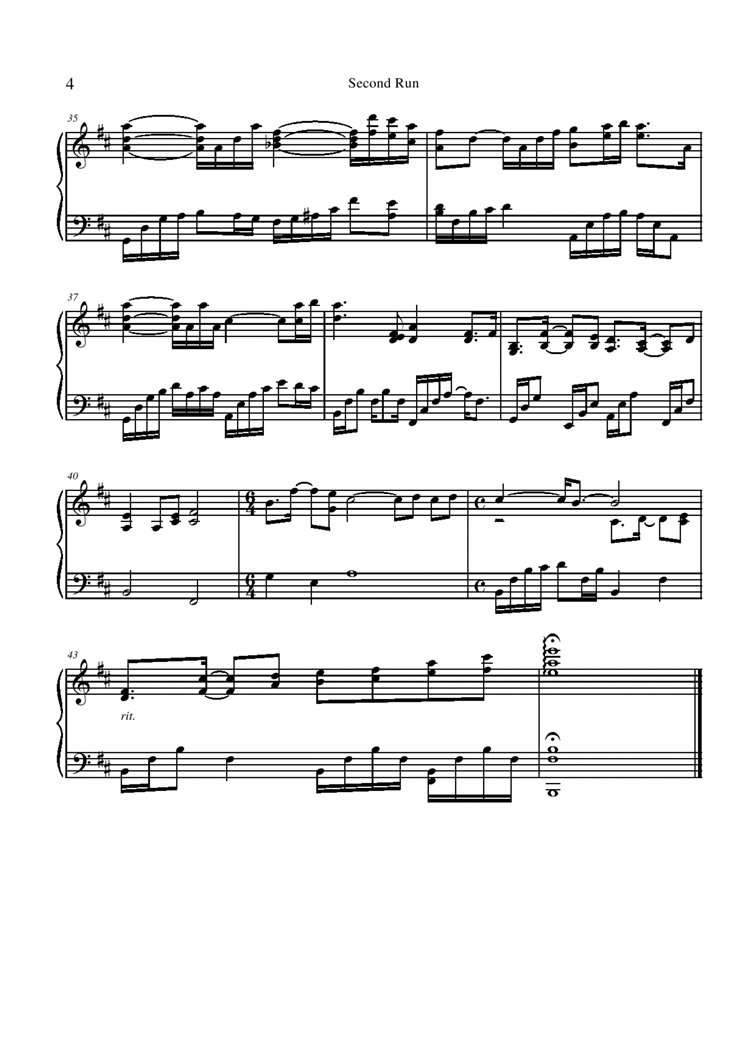 Second Run钢琴曲谱（图4）