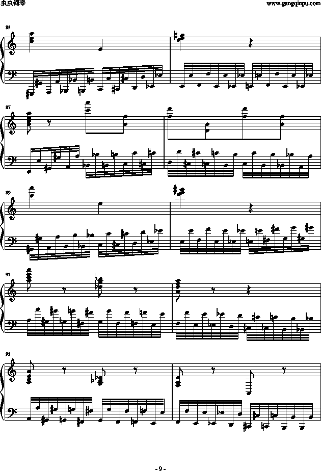 野蜂飞舞钢琴曲谱（图9）