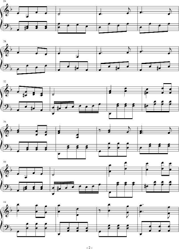 喀秋莎钢琴曲谱（图2）