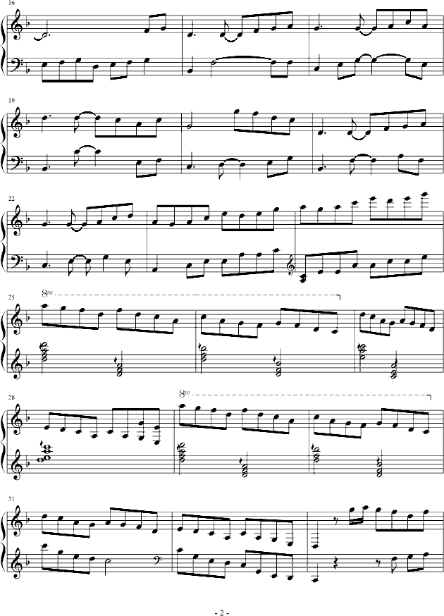 花黄瘦钢琴曲谱（图2）