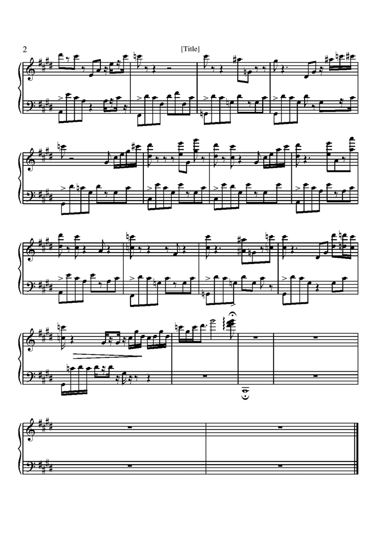 raganrok onlin title钢琴曲谱（图2）