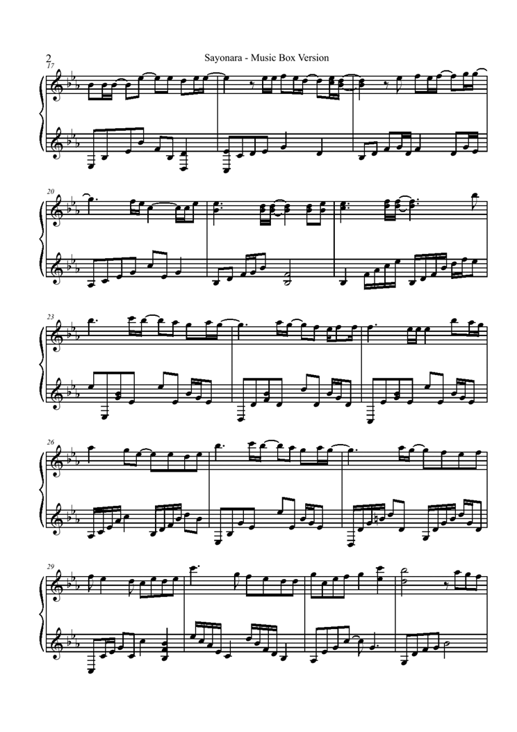 Sayonara钢琴曲谱（图2）