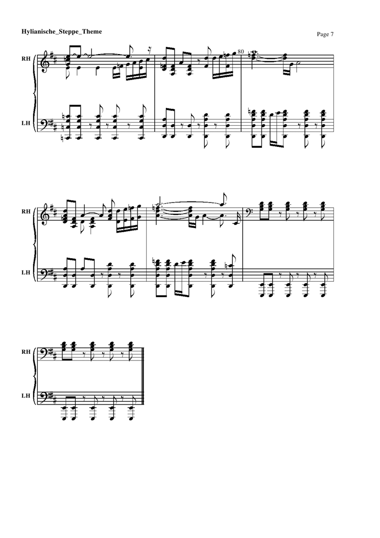 Hylianische Steppe Theme钢琴曲谱（图7）