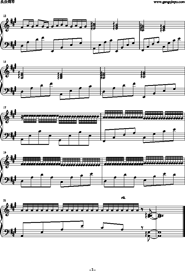 卡农变奏曲钢琴曲谱（图2）
