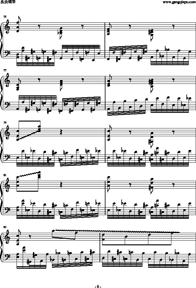 野蜂飞舞钢琴曲谱（图8）