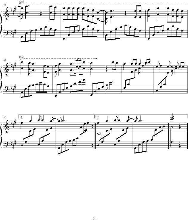 离别的车站钢琴曲谱（图3）
