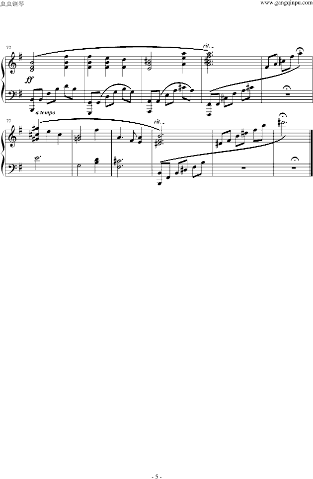 最终幻想  To Zanarkand完整版钢琴曲谱（图5）