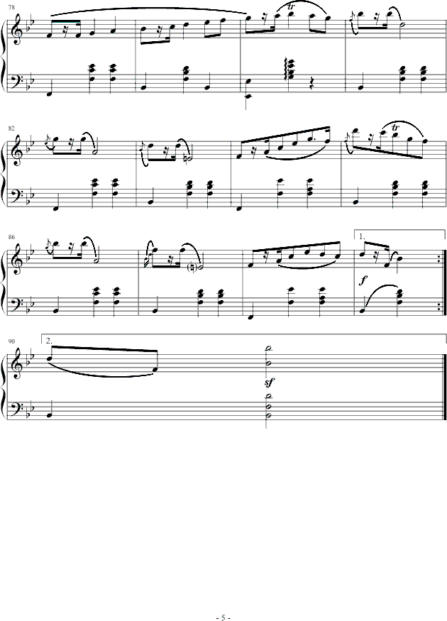 玛祖卡 op.7 no.1钢琴曲谱（图5）